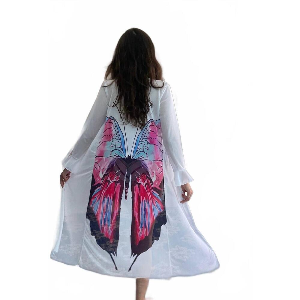 NEW EMERY ROSE butterfly robes in white